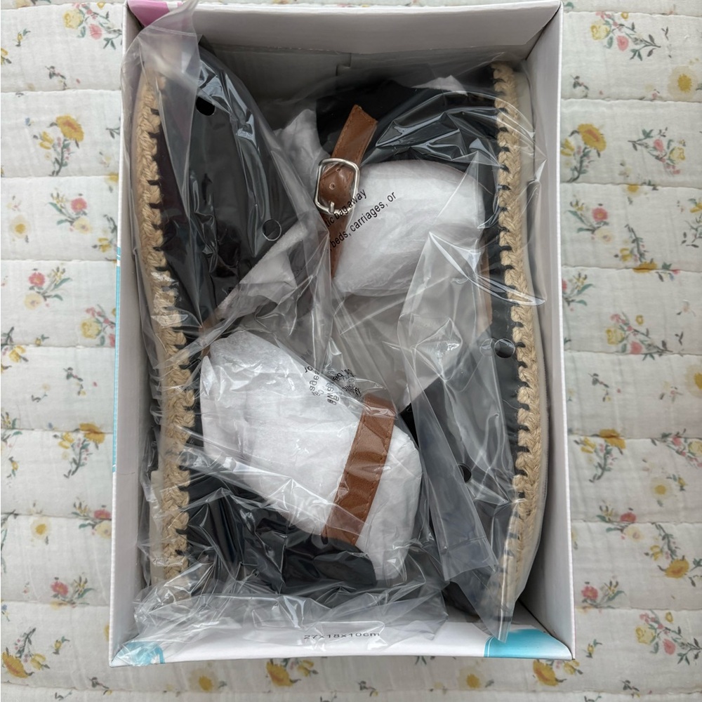 Soda Black and Brown Espadrille Sandal
